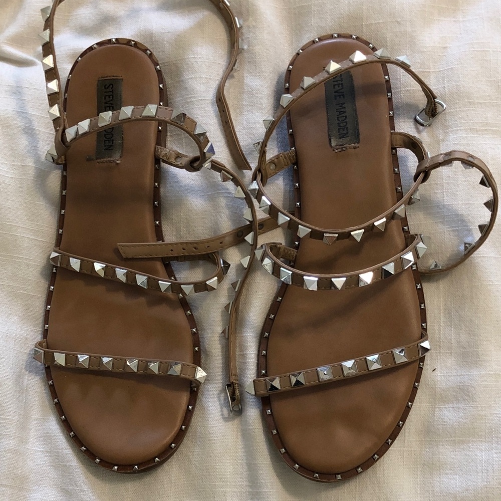 Steve Madden Brown Studded Sandals Size 11